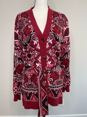 Chelsea & Violet size XL  cardigan cabin chalet ski resort native 100% cotton